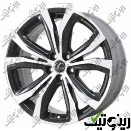 رینگ فابریک لکسوس NX200 سایز 18 اینچی رنگ رخ تراش مشکی