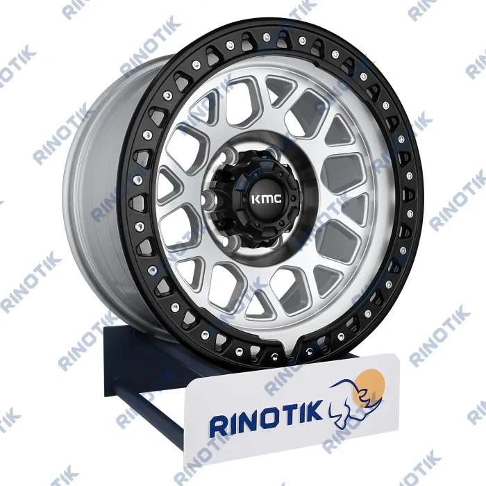 رینگ آفرود KMC سایز 17 اینچی رنگ رخ تراش سیلور